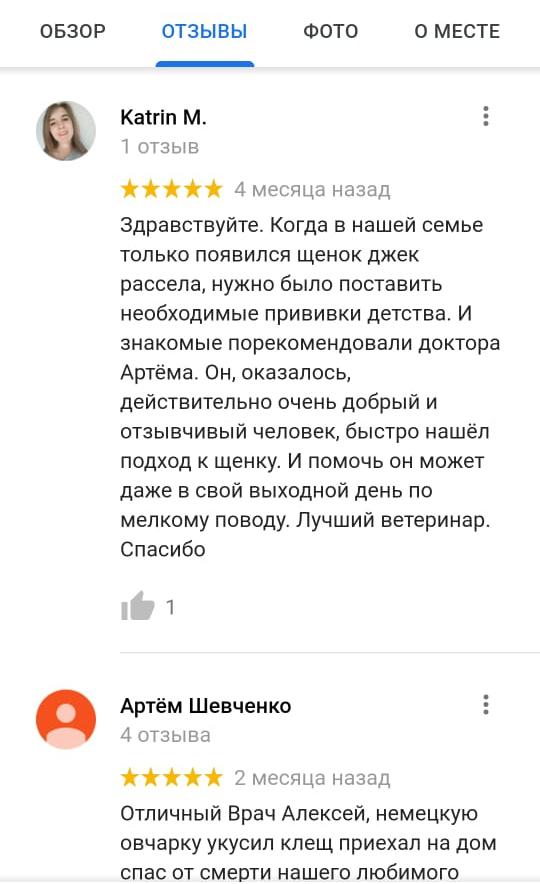 Отзыв с Интернета